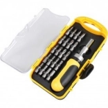 Zestaw 22 elementów: bity i śrubokręt z grzechotką
