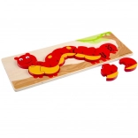 Liczbowe puzzle gąsienica BIGJIGS TOYS