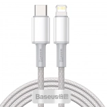 Kabel USB-C na Lightning Baseus z wysoką gęstością oplotu, 20W, PD, 2m