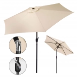 Ogrodowy przechylany parasol z korbką 270 cm beżowy MultiGarden