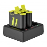 Telesin trzykanałowa ładowarka z 2 akumulatorami do GoPro HERO 9/10/11/12