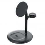 MagScape magnetyczna bezprzewodowa ładowarka 3w1 MagSafe czarna