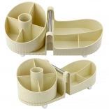 Organizer na kosmetyki i artykuły biurowe z uchwytem, beżowy