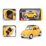 Model Bburago samochodu Fiat 500 F 1965 żółty 1:24