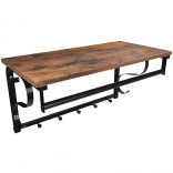 Nawieszana półka loftowa z wieszakami i drążkiem