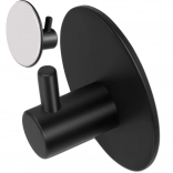 Samoprzylepny czarny haczyk na ręczniki ze stali