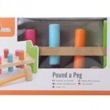 Drewniany stolik do wbijania dla dzieci 24m+