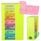 Tygodniowy organizer na tabletki z 3 przegródkami na dzień