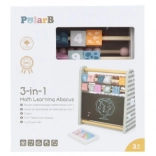 Drewniane liczydło 3 w 1 z tablicą i cyframi