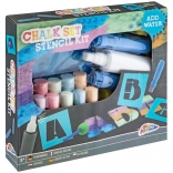 Zestaw kred i szablonów do kreatywnego malowania