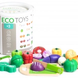 Drewniane warzywa do krojenia Ecotoys 20 szt.