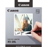 Canon Selphy Square XS-20L kolorowy tusz i samoprzylepne etykiety (20 wydruków)