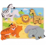 Układanka wkladana safari Bigjigs Toys