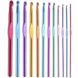 Zestaw metalowych szydełek 12 sztuk