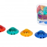 Temperówka na dwa ołówki z pojemnikiem, okrągła