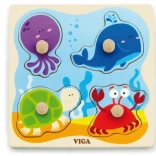 Drewniana układanka wtykowa morze