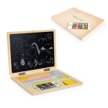 Drewniany edukacyjny notebook z magnetyczną tablicą ECO TOYS