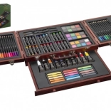 Kreatywny zestaw plastyczny w drewnianej walizce 103 szt.