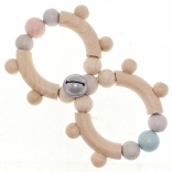 Hess grzechotka ósemka z dzwonkiem w pastelowych kolorach