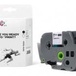 taśma do etykieciarek Brother czarny na białym 24 mm x 8 m