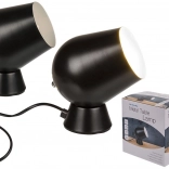 Metalowa lampka stołowa czarna