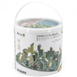 Drewniana układanka PolarB – nowoczesne miasto, 56 klocków