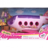 Modny samolot dla lalek z akcesoriami