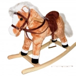 Koń na biegunach z efektami, brązowy