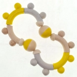 Hess drewniana grzechotka naturalna żółta