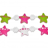 Łańcuch do wózka z gwiazdkami i kwiatkami