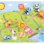 Drewniany labirynt ze zwierzątkami