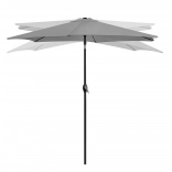 Składany ogrodowy parasol balkonowy 210 cm szary