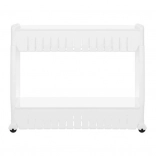 Mobilna półka kuchenna lub łazienkowa na kółkach biała