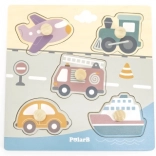 Drewniana układanka - środki transportu