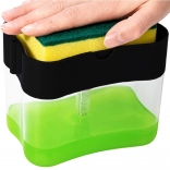 Dozownik mydła w płynie i detergentu z uchwytem na gąbkę 600 ml