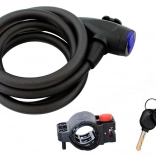 Mocny spiralny zamek do roweru 150 cm z kluczem