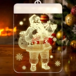 Świąteczna 3D szklana dekoracja na okno