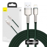 Kabel USB do Lightning Baseus Cafule 2,4A 2 m zielony