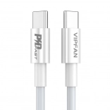 Kabel USB-C do USB-C Vipfan P02 1 m biały