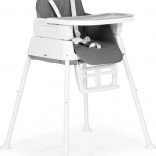 ECOTOYS składane krzesełko do karmienia 3 w 1 szare