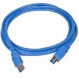 USB 3.0 kabel AB (AM–BM) 1,8 m niebieski