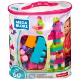 Mega Bloks duża torba z 60 dużymi klockami, różowa