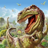 diamentowe malowanie T‑Rex 30 × 40 cm