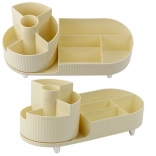 Organizer na kosmetyki z obrotowym mechanizmem, beżowy