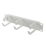 Organizer kabli 10" z 3 metalowymi uchwytami typ B, szary