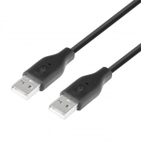 Kabel USB AM-AM 1,8 m czarny