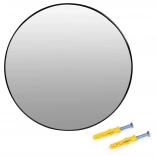 Lustro ścienne z czarną aluminiową ramą