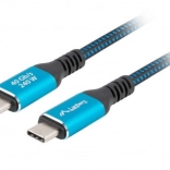 Kabel USB-C Lanberg USB4 1,5 m 240 W czarno-niebieski