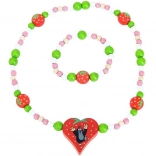 Detoa naszyjnik i bransoletka Krecik i truskawki