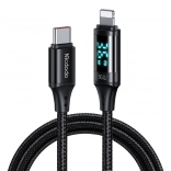 Mcdodo kabel USB‑C na Lightning 36 W z wyświetlaczem LED 1,2 m czarny